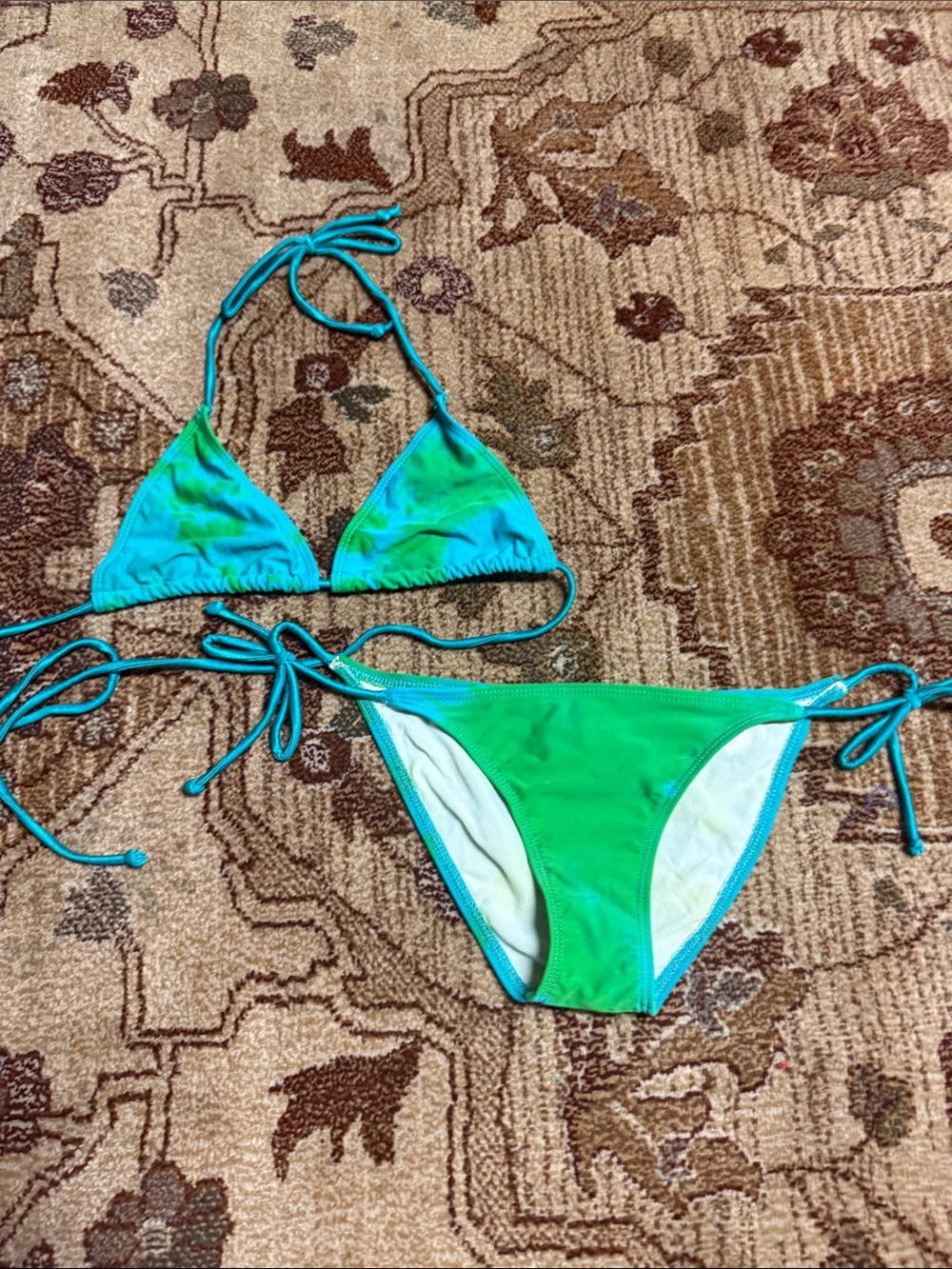 Vintage Y2K true religion tie dye bikini medium
